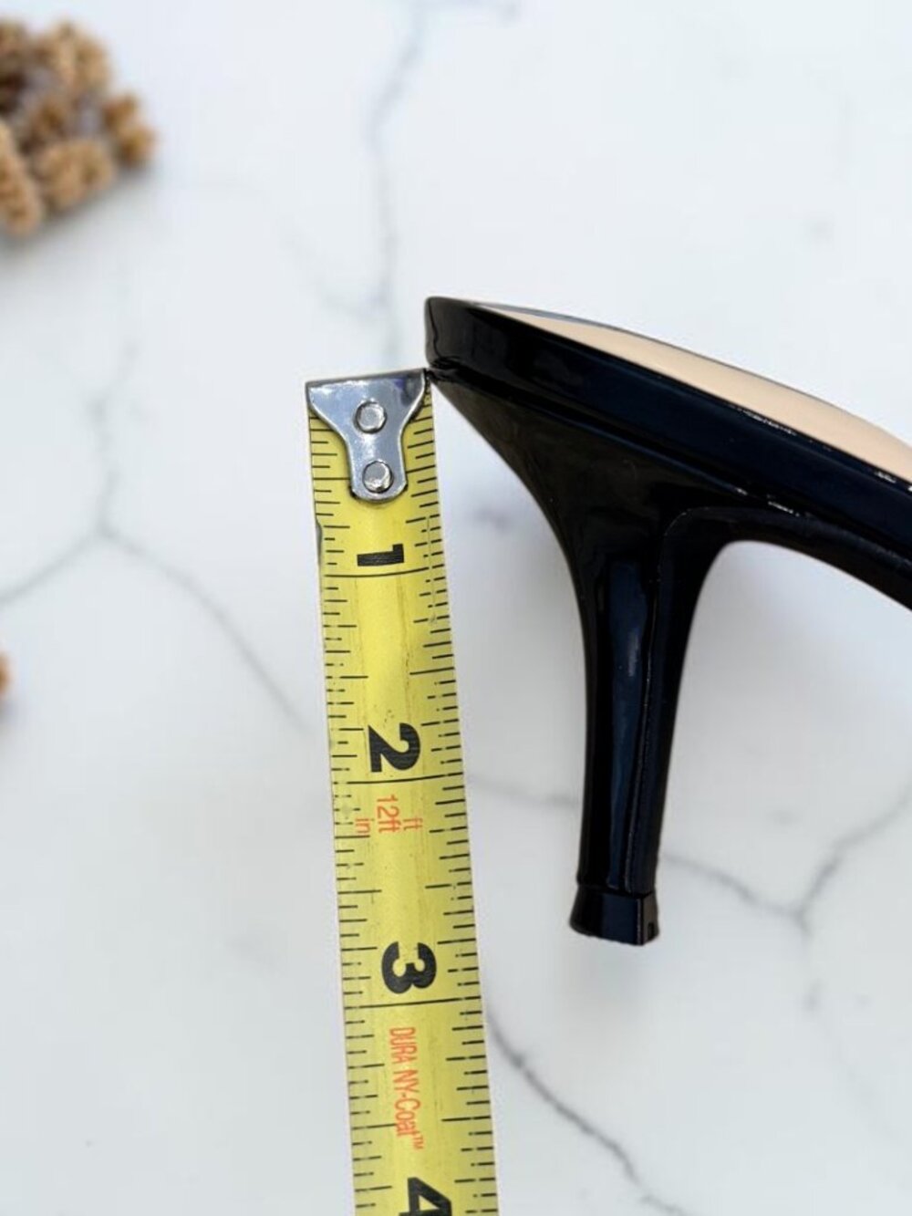 Nine West NWT WNDATIE Square Toe Black Patent Kitten Heel Mules Women's Size 7.5 - Picture 9 of 10